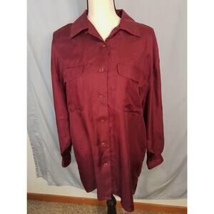 Via  Max burgundy blouse